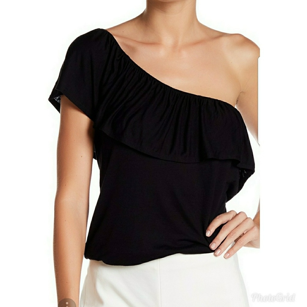 Bobeau One Shoulder Popover Shirt (Petite)